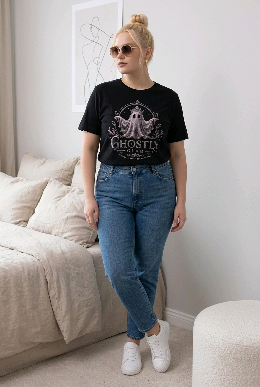 Ghostly Glam Women's Halloween Tee