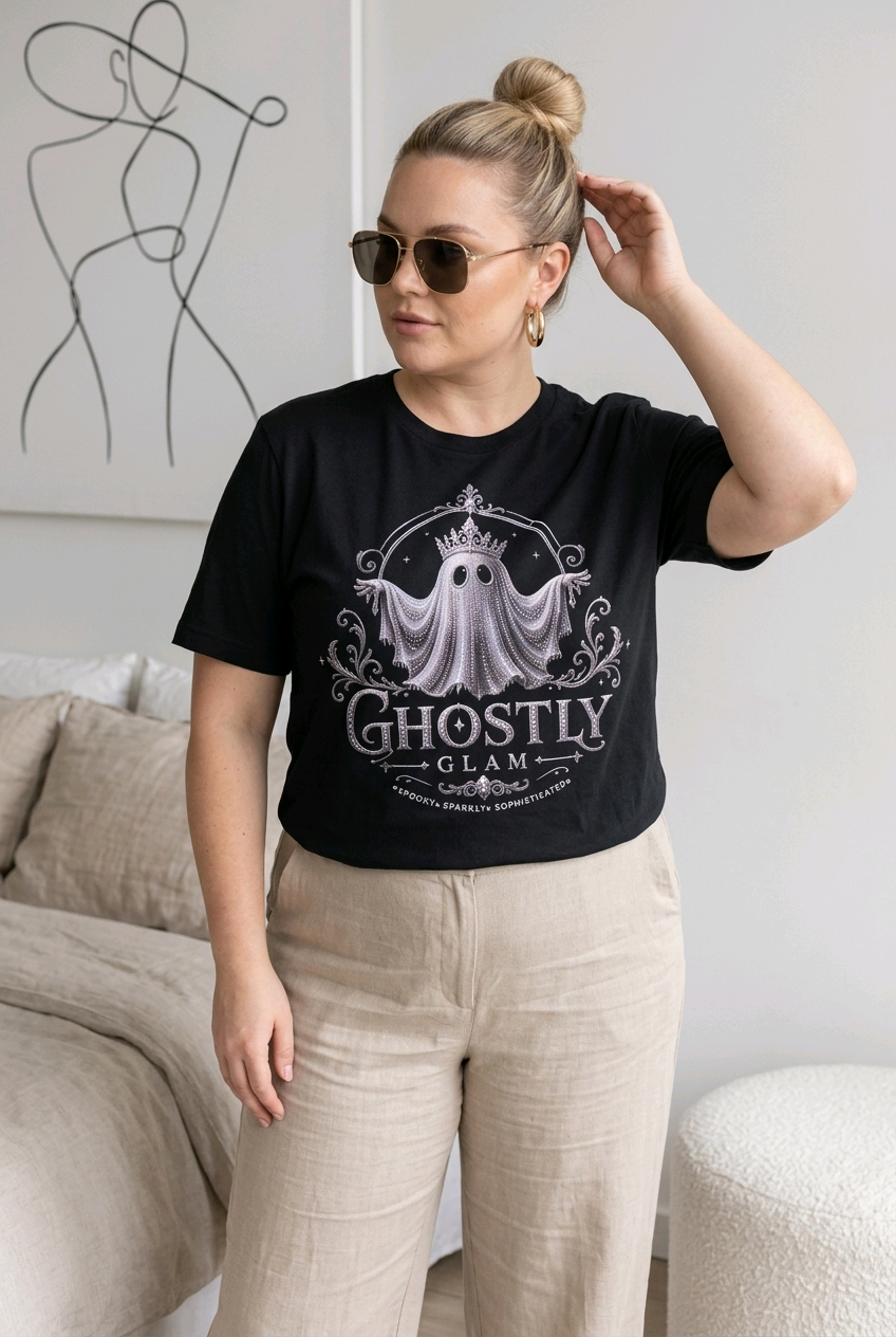 Ghostly Glam Women's Halloween Tee
