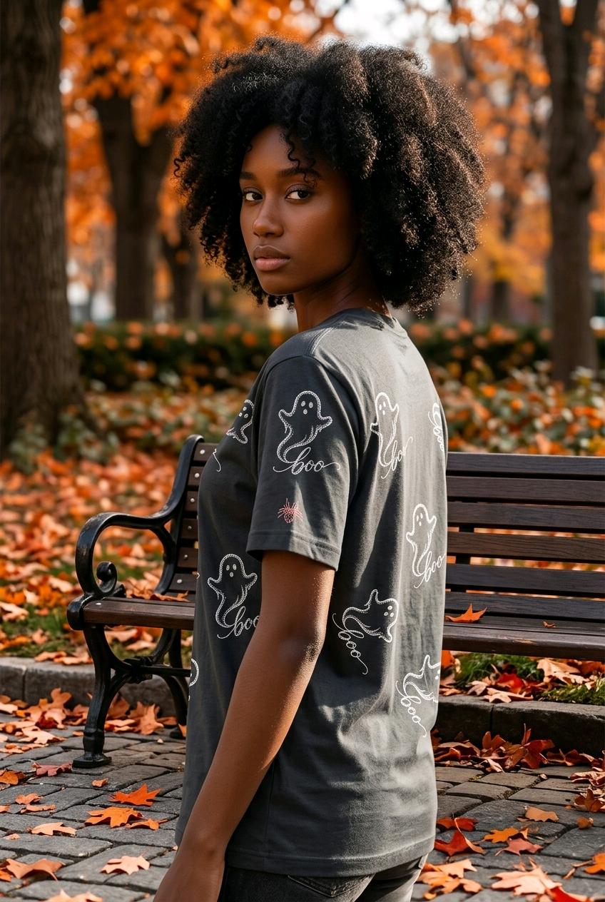 Women’s "Boo" Ghostly Halloween Tee