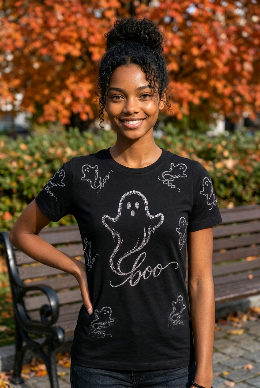 Women’s "Boo" Ghostly Halloween Tee