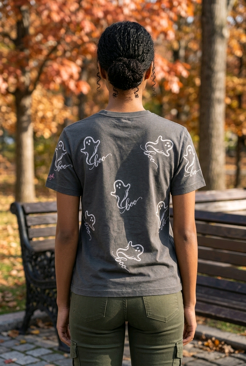 Women’s "Boo" Ghostly Halloween Tee